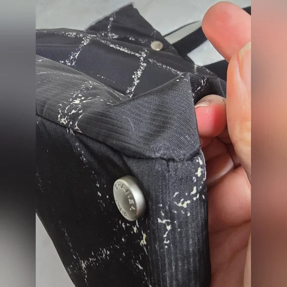 Chanel Authentic Women's Luxury Bag Travel Line Tote Printed Black Nylo… - Picture 7 of 16